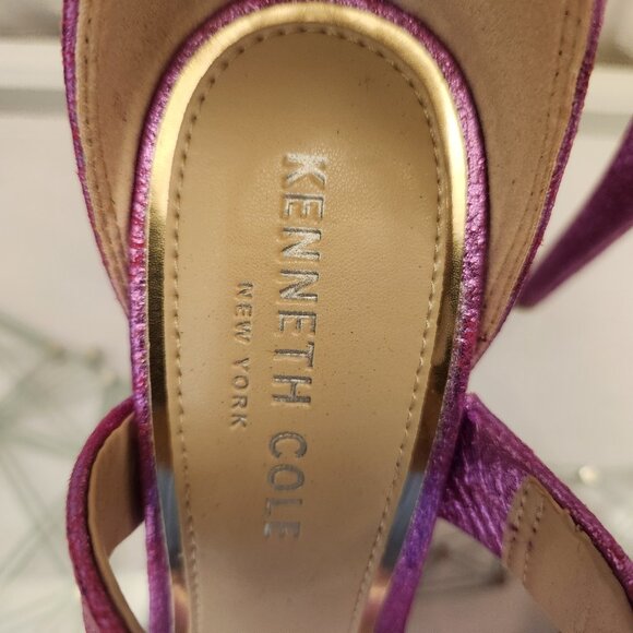 Kenneth Cole NY "Brooke" Cross Strap Heeled Sandals. Purple. NIB. Size 6 - Picture 9 of 14